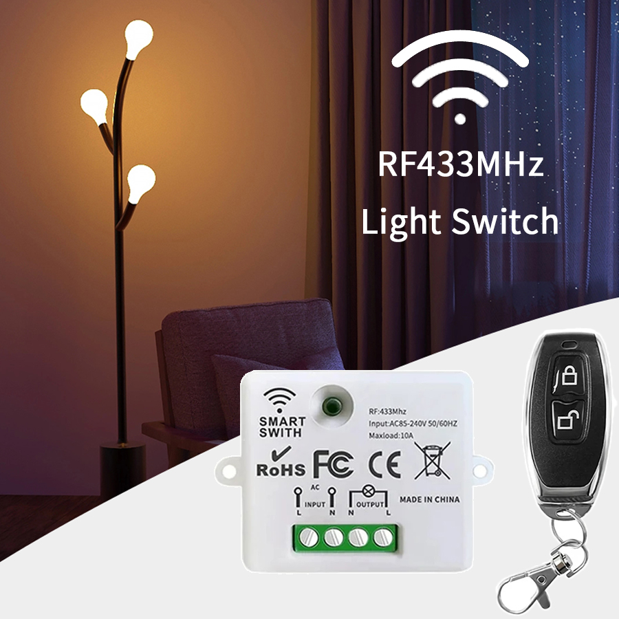 Smart Home Remote - RF 433MHz Kablosuz Uzaktan Kumanda Anahtarı
