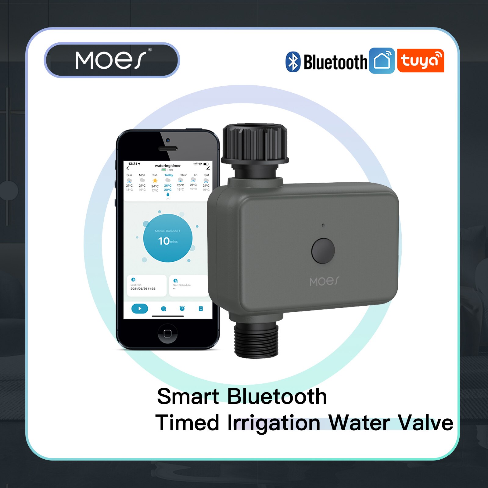 Smart Home Outdoor - Moes akıllı Tuya Bluetooth su zamanlayıcı