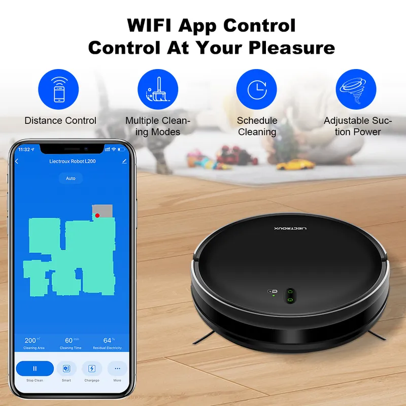 Smart Home Devices - LIECTROUX L200 Robot Süpürge Akıllı Uygulama