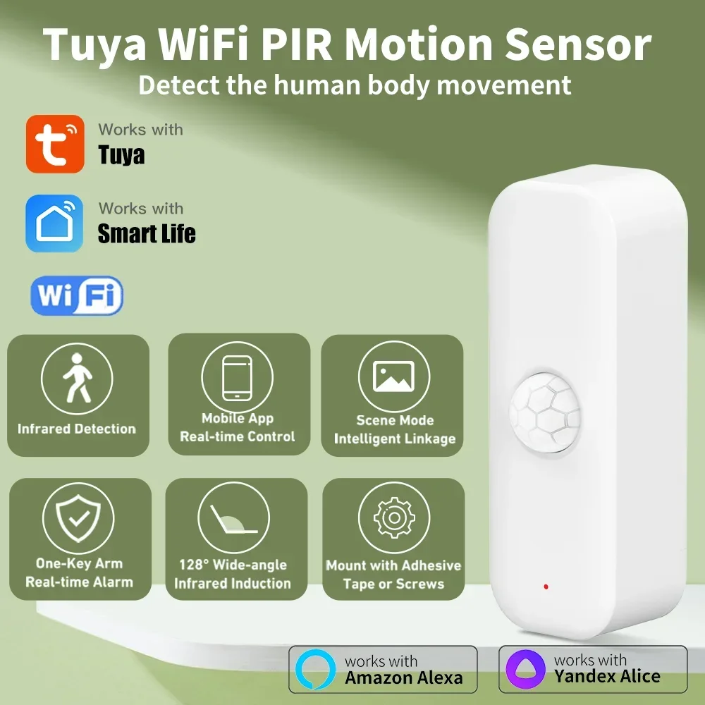 Smart Home Outdoor - Tuya WiFI Hareket Sensörü PIR Akıllı