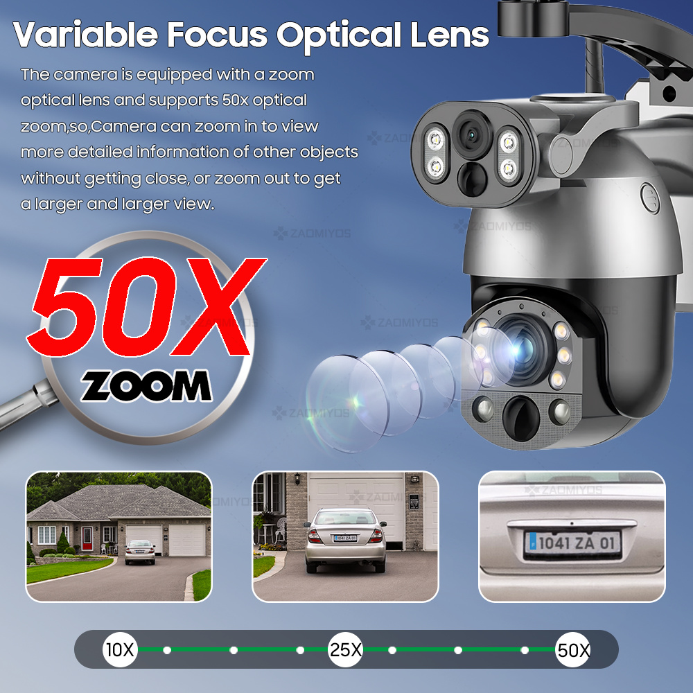 4K 50X ZOOM 10MP Güneş Kameras - Smart Home Outdoor Camera incelemesi ve fiyatı