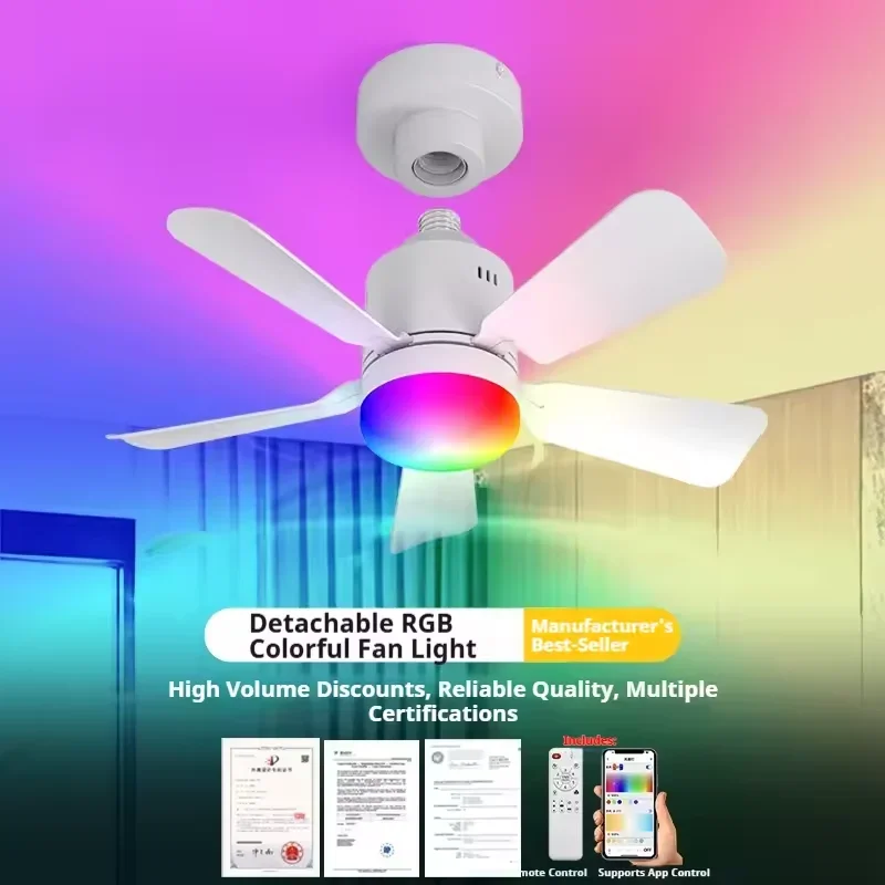 RGB LED tavan vantilatörü lamb - Smart Home Living Room incelemesi ve fiyatı