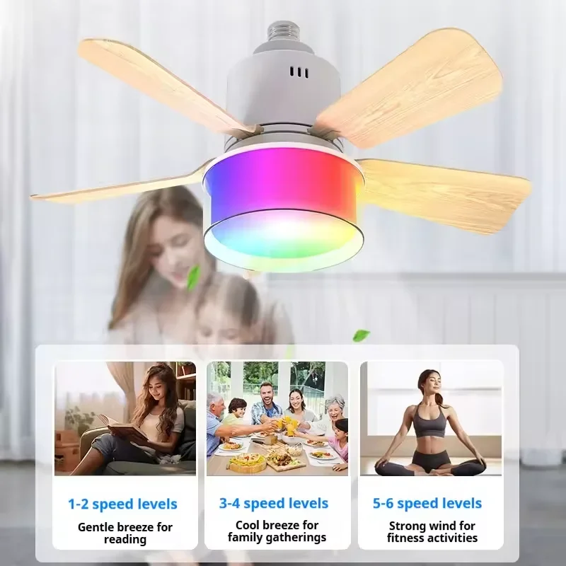 RGB LED tavan vantilatörü lamb - Smart Home Living Room incelemesi ve fiyatı