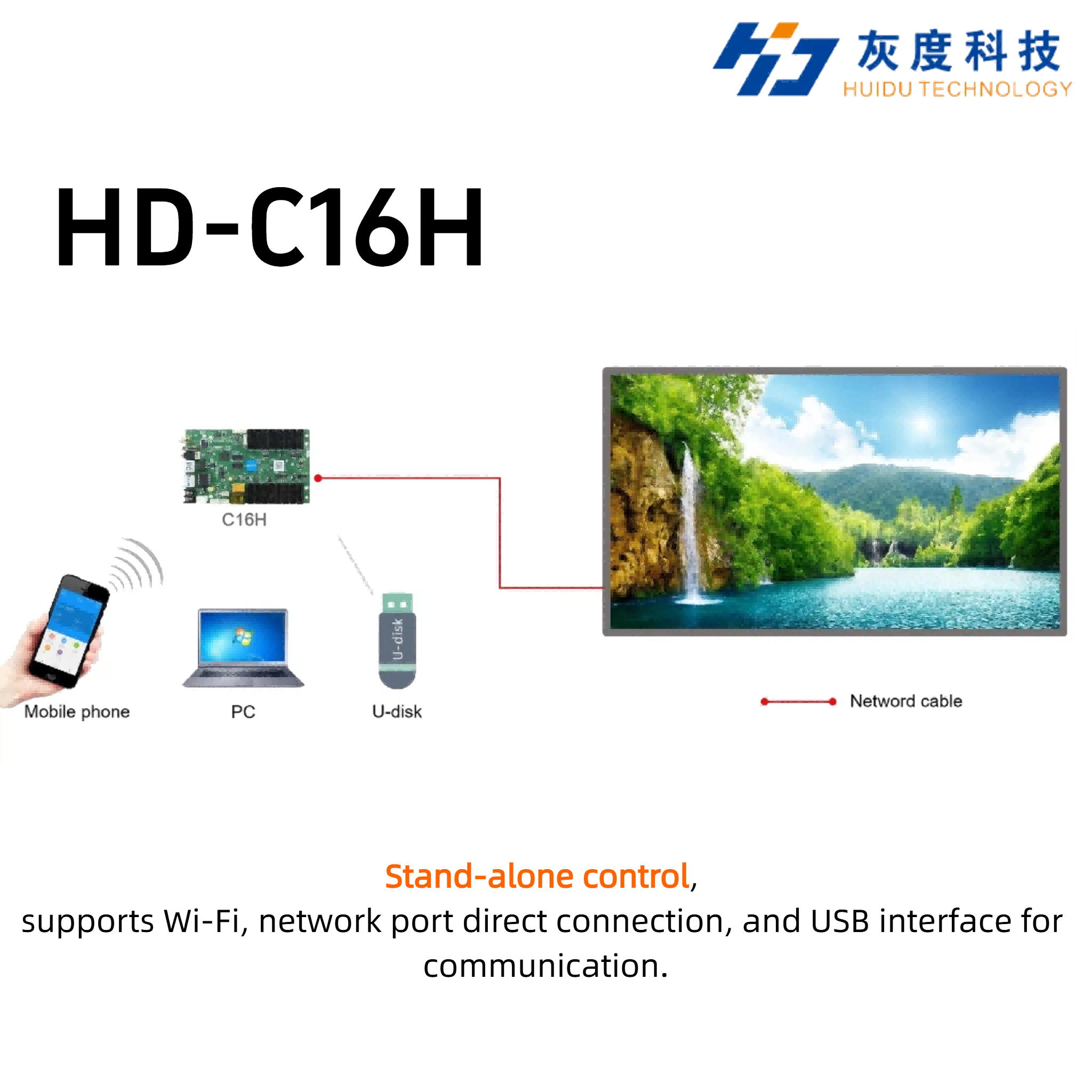 Huidu HD-C16H 4K Çift WiFi LED - Wifi Led Dimmer incelemesi ve fiyatı