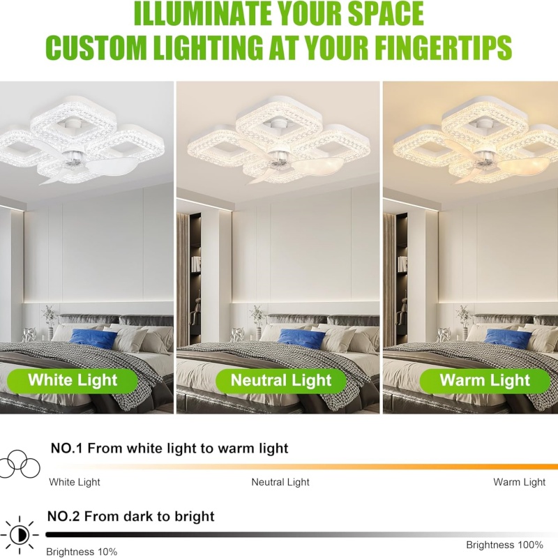 Akıllı LED Tavan Vantilatörü L - Smart Home Living Room incelemesi ve fiyatı