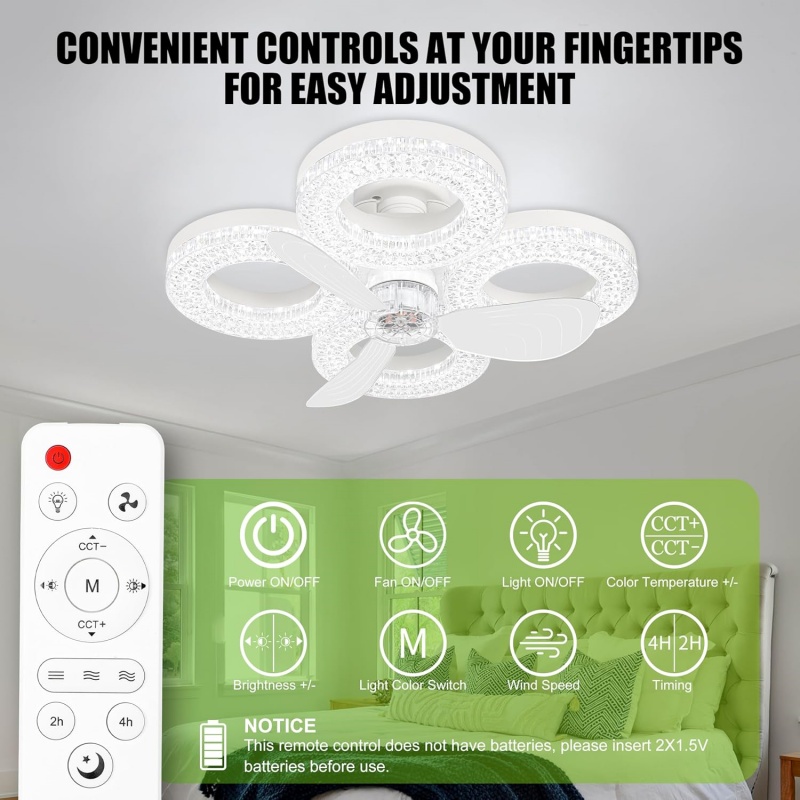 Akıllı LED Tavan Vantilatörü L - Smart Home Living Room incelemesi ve fiyatı